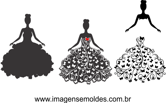 Molde de Casamento Noiva 1 para EVA – Feltro e Artesanato