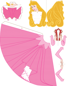 Molde Princesa Aurora Paper Craft, Molde de princesas de disney, Disney princess mold, Disney Prinzessin Schimmel