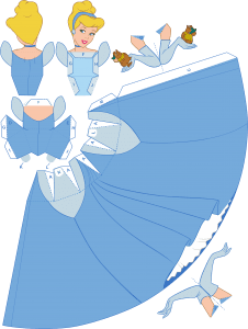 Molde Princesa Cinderela Paper Craft PNG, princesa cenicienta, cinderella princess, Aschenputtel Prinzessin