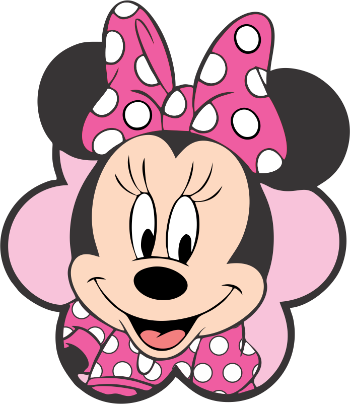 Turma do Mickey - Minnie Rosa Rosto Png