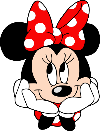 Turma do Mickey - Minnie Vermelha Rosto