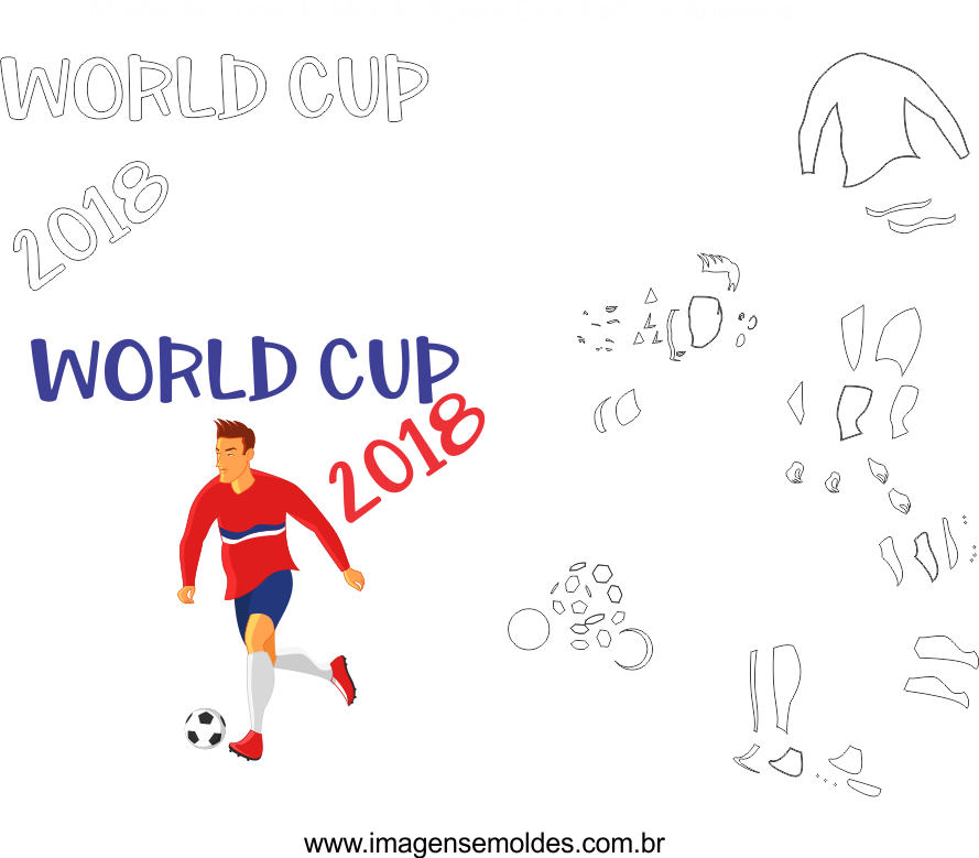 Molde de Copa do Mundo 9 para Eva,Feltro ei Artesanato, Weltmeisterschaft Schimmel, molde de la copa del mundo, world cup mold