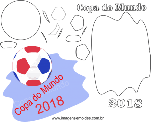 Molde de Copa do Mundo 2 para Eva, Feltro e Artesanato