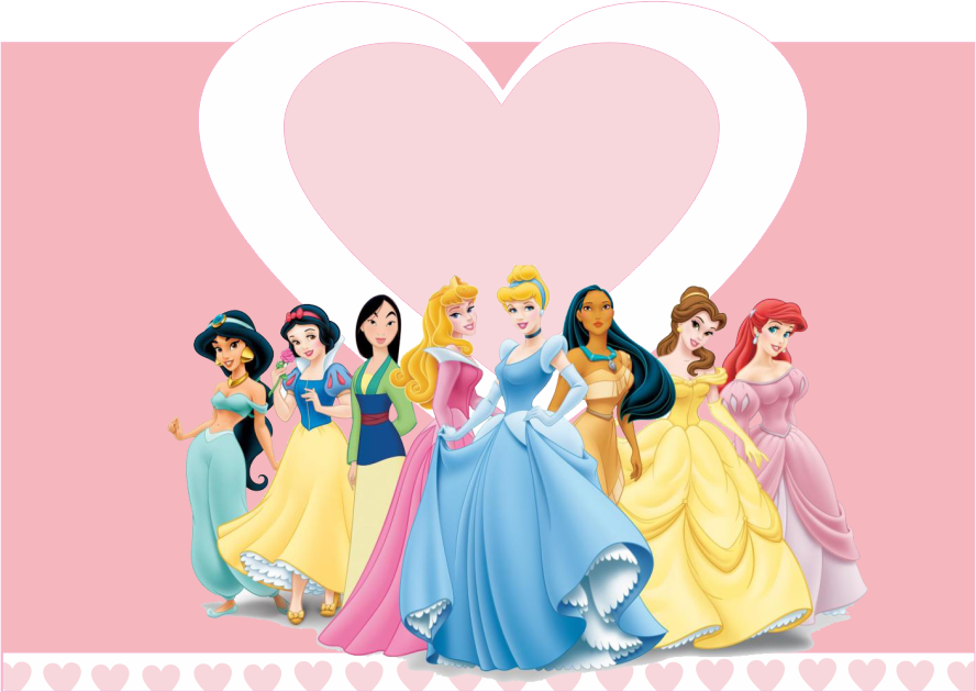Convite Digital Editável Princesas da Disney 1