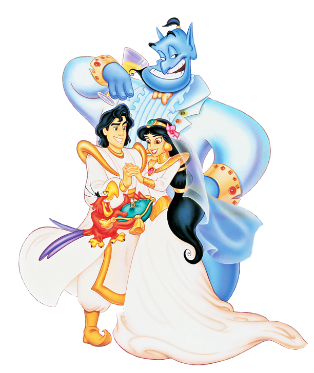 Aladdin - Aladdin, Jasmine e Gênio