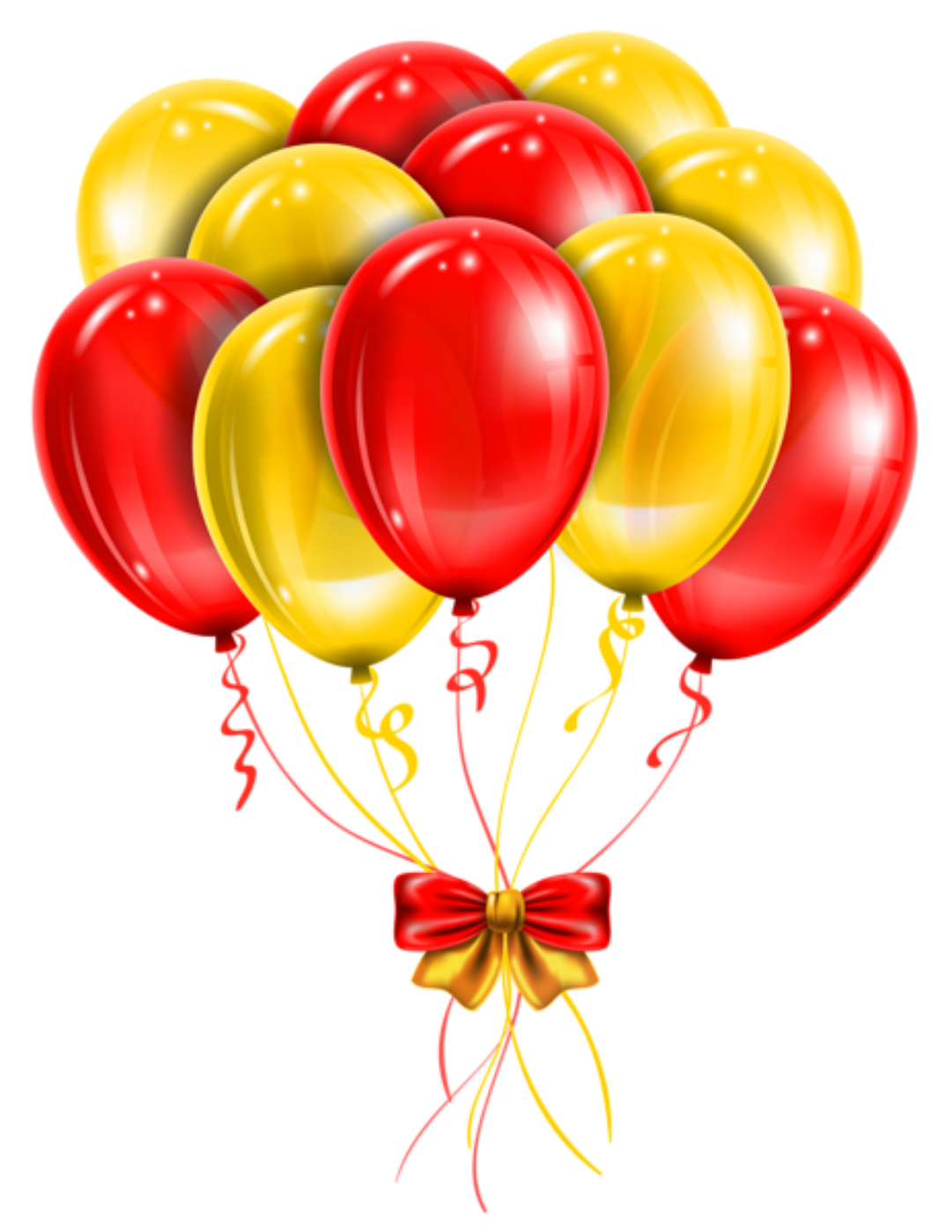 Balões - Conjunto de Balões Vermelho e Dourado