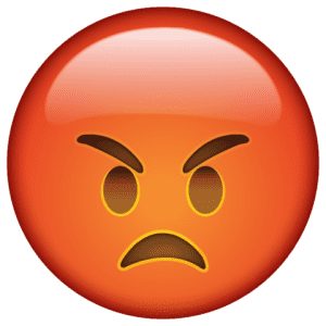 Emoji Bravo PNG Vermelho