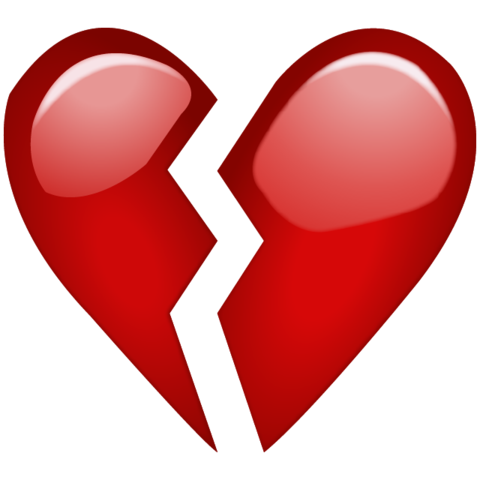 Emoji Coração partido
