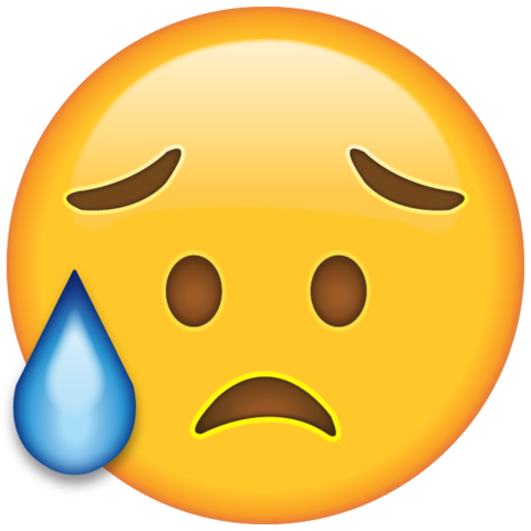 Emoji Desapontado e Aliviado