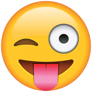 Emoji Piscando com Língua pra Fora 
