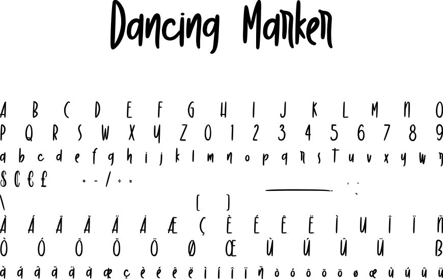 Fonte Dancing Marker para Baixar Grátis