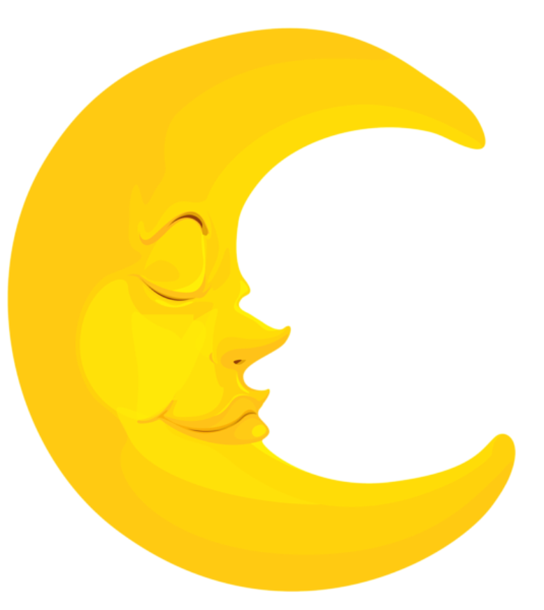 Imagem Lua - Lua Crescente Dormindo