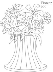 219 melhores imagens de Vasos de flores para colorir