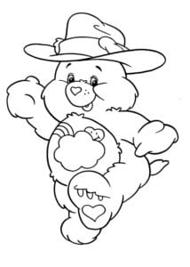 Desenho de Ursinhos Carinhosos no faroeste para colorir