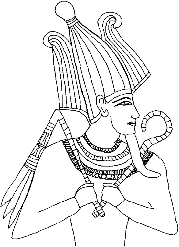 Desenho de Faraó do Egito Antigo para colorir e Imprimir