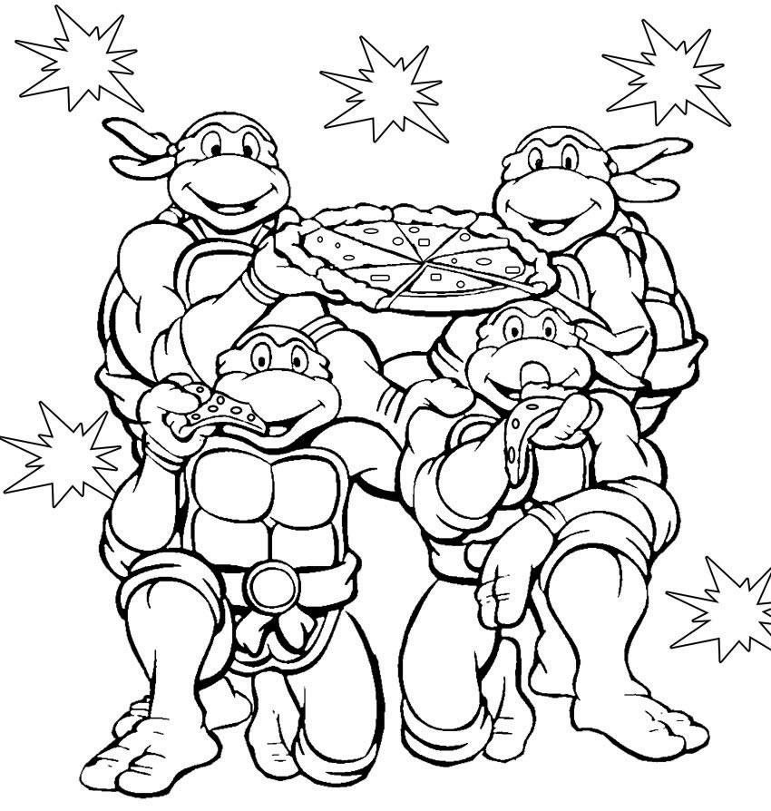 Tartarugas Ninja desenhos para imprimir pintar e colorir gratis do