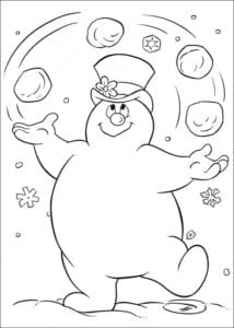 Desenhos do Frosty - O boneco de neve para colorir