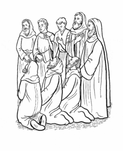 Desenho de Apóstolos de Jesus para colorir