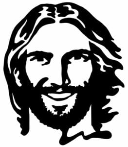 Desenho de Face de Jesus sorrindo para colorir