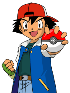 Ash Pokémon com Fundo Transparente