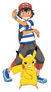 Ash e Pikachu Dançando Pokemon PNG