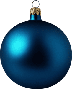 Bolas de Natal Azul PNG