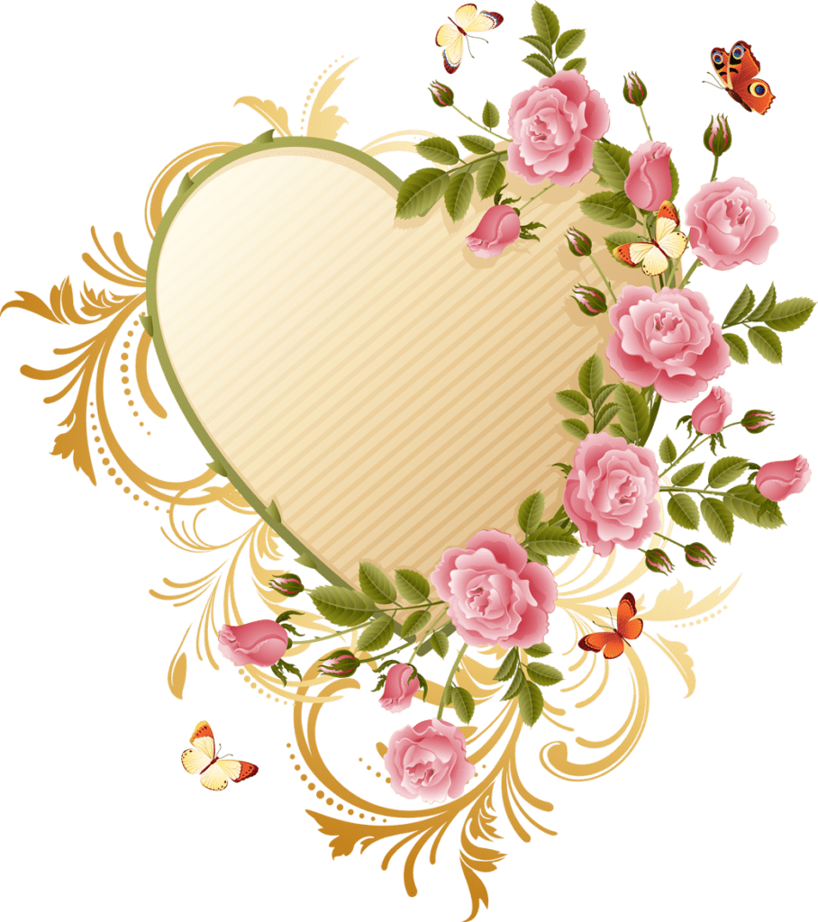 Desenho Flor PNG - Coração e Flores PNG em alta resolução grátis!