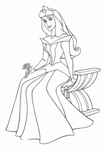 Desenho para Colorir Princesa Aurora