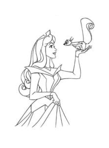 Desenho para Colorir Princesa Aurora