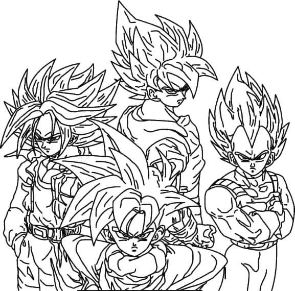 Goku para colorir - Blog Ana Giovanna, desenho goku personagens 