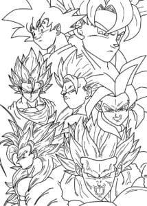 Desenhos para Colorir do Dragon Ball Super