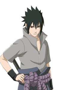Imagem do Sasuke com a Mão na Cintura em PNG