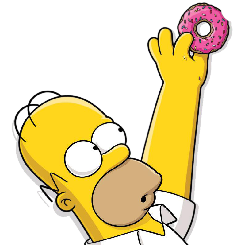 PNG Simpsons com o Braço Esquerdo Levantado..
