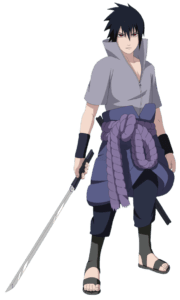 Sasuke com a Espada na mão em png