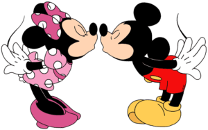 Mickey e Minnie Beijando
