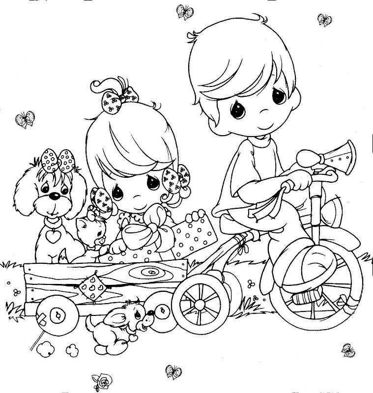 Desenho de Hello Kitty na motoca para colorir - Tudodesenhos
