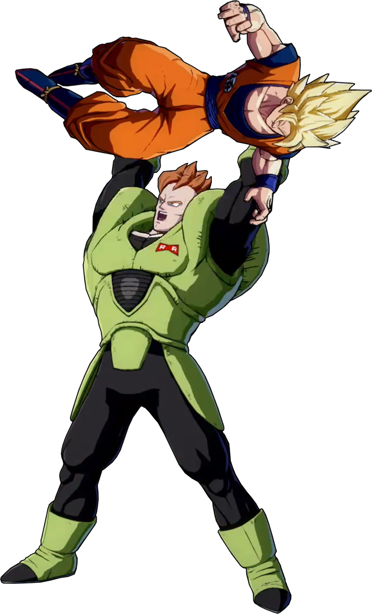 Androide 16 Luta Goku PNG - Androide 16 Luta Goku PNG