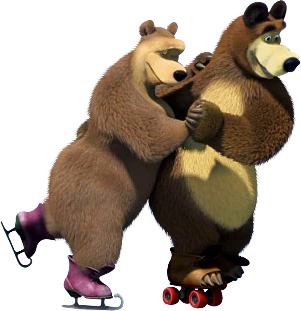 Aniversário Masha e o Urso PNG - Urso com flores e 