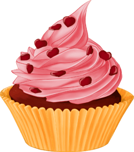 Cupcake Coração PNG