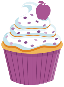 Cupcake Maça PNG
