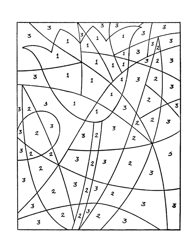 Desenho Para Colorir De Colorir Com Numeros Tulipa