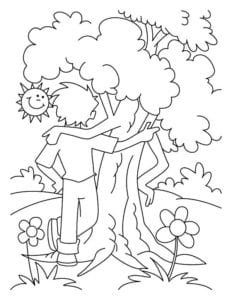 Desenho para colorir de Dia da árvore