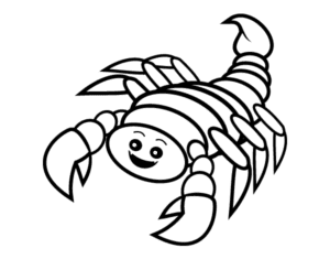 Desenho de Escorpião infantil para colorir