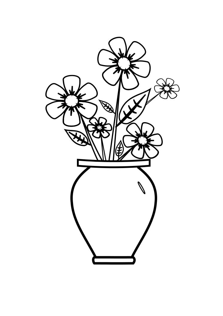 Desenho para colorir e imprimir de Vaso pequeno