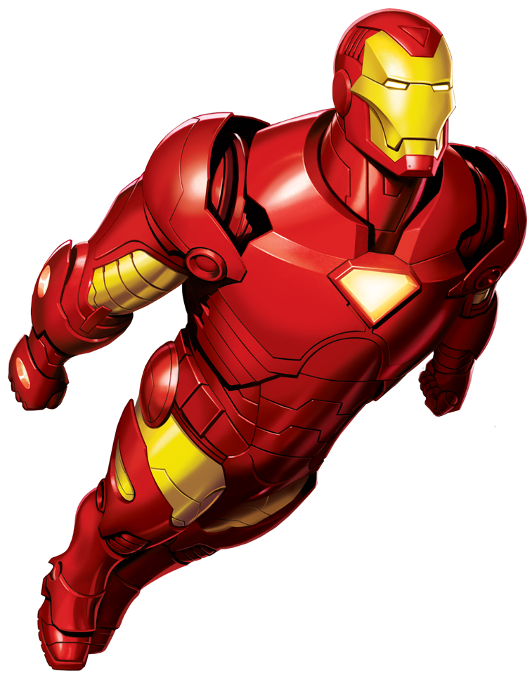 Ilustração Superhero Iron Man Homem de Ferrro PNG
