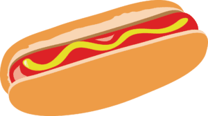 Hot dog com fundo transparente
