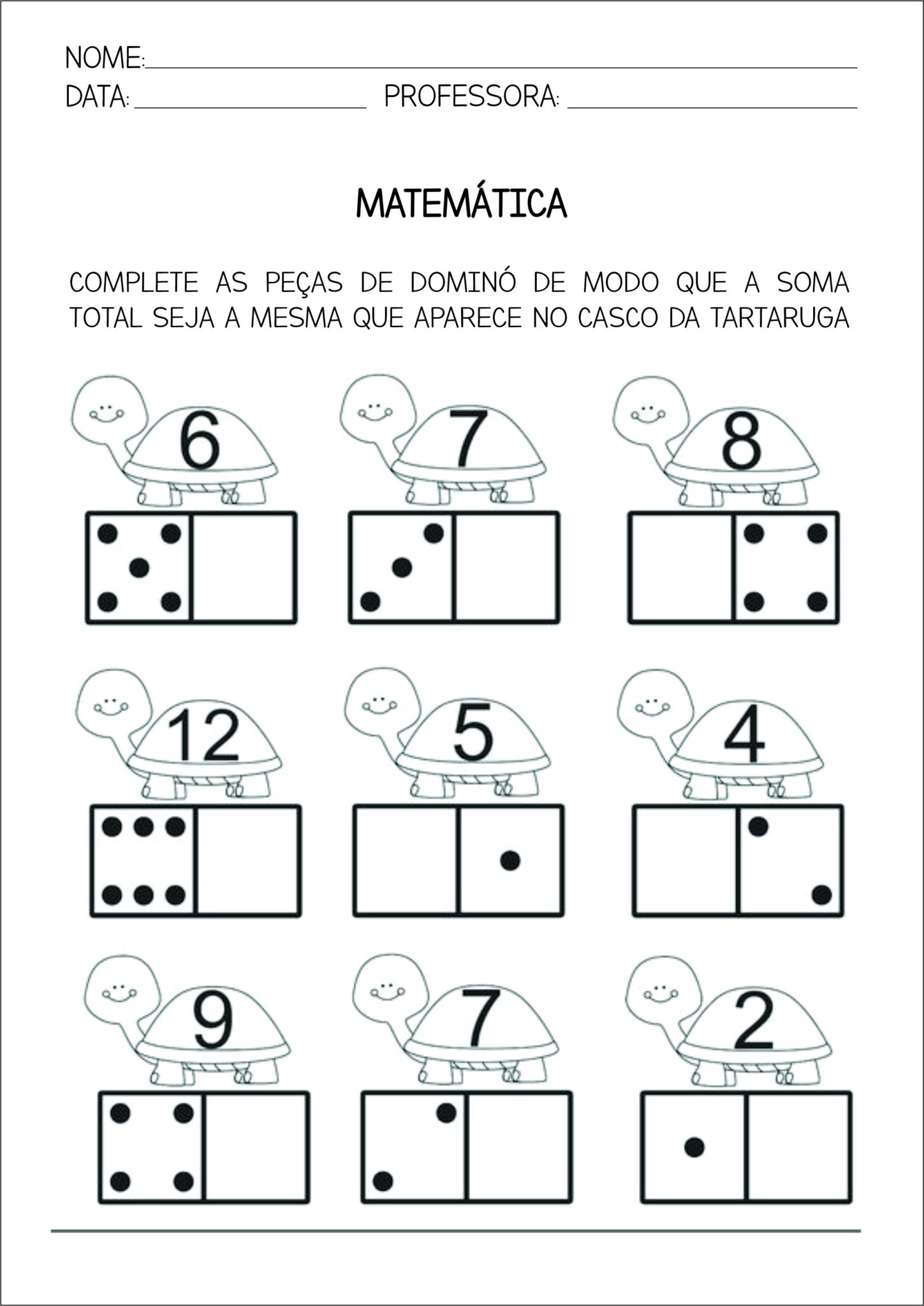 Atividade De Educa O Infantil Ano Matem Tica Soma