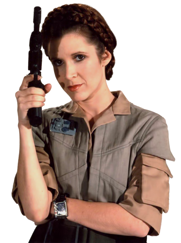 Download Carrie Fisher Leia Organa Star Wars PNG com fundo transparente
