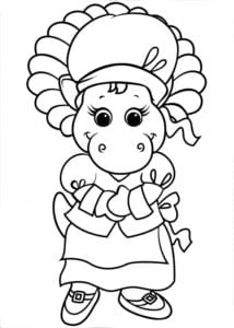 Desenho para colorir de Baby Bop cozinheira