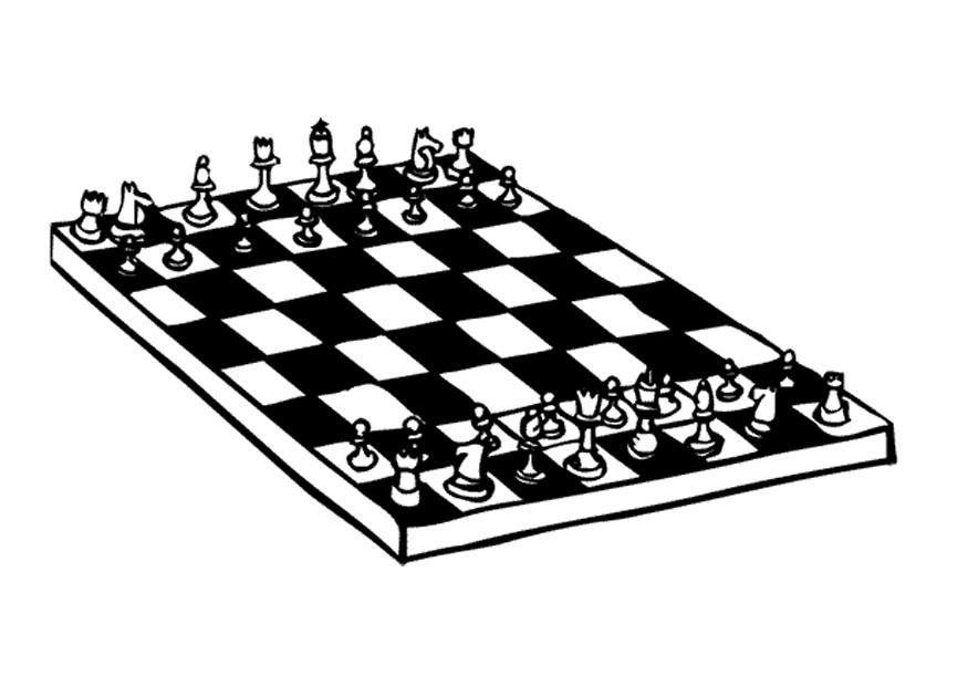 Desenho para colorir e imprimir de Jogo de xadrez